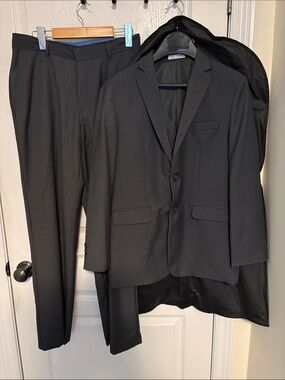 Izod Boys Dark Gray Two-Piece Suit Jacket & Trousers